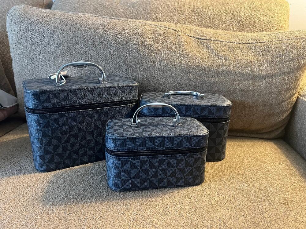 Monogram Luxury Cosmetic Bag Case Set